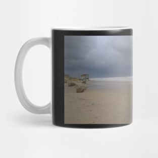 Winter sea, Grey, Blue and Brown Photo Mug